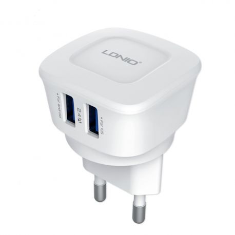 CHARGEUR DOUBLE PORT USB 2.4A LDNIO