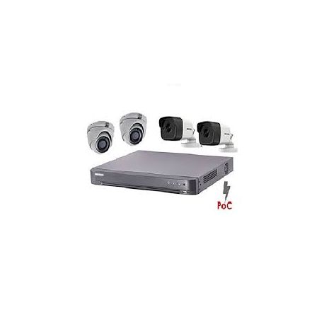 KIT 4 HIKVISION POC 2 MP